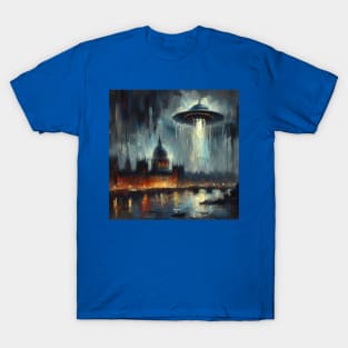 A UFO over a city T-Shirt